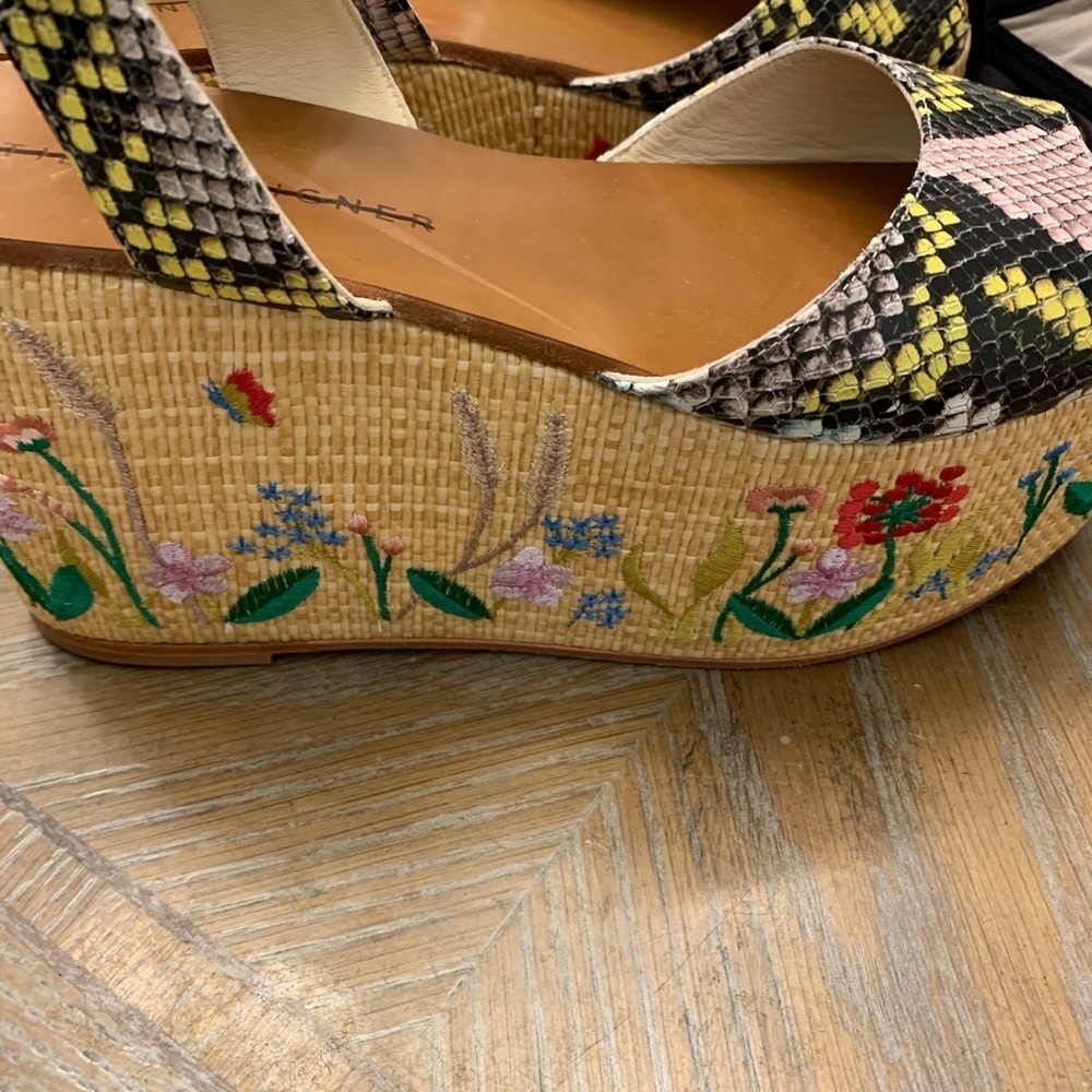 Anthropologie ETINEE AIGNER FLORAL SHOE SOPHIA SIZE 9.5 New Without box - Picture 5 of 8